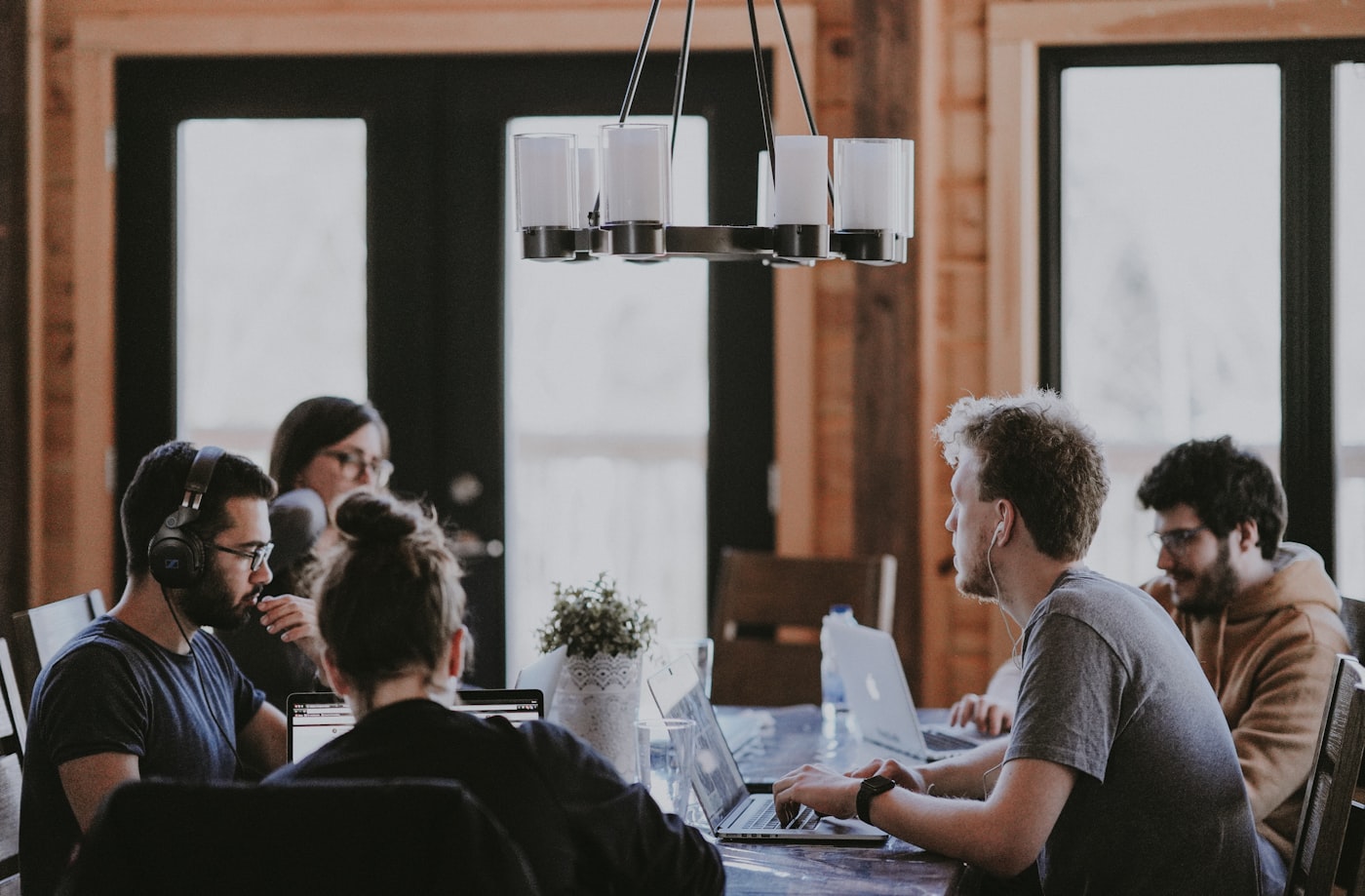 Operations team collaborating in an office
