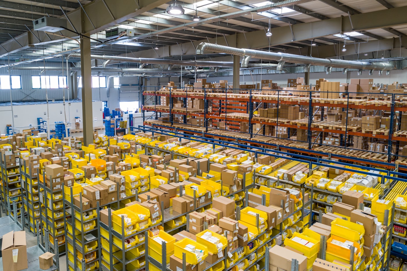 Organised warehouse aisles